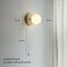 Odesa Wooden Plate Minimalist Line Wall Light.