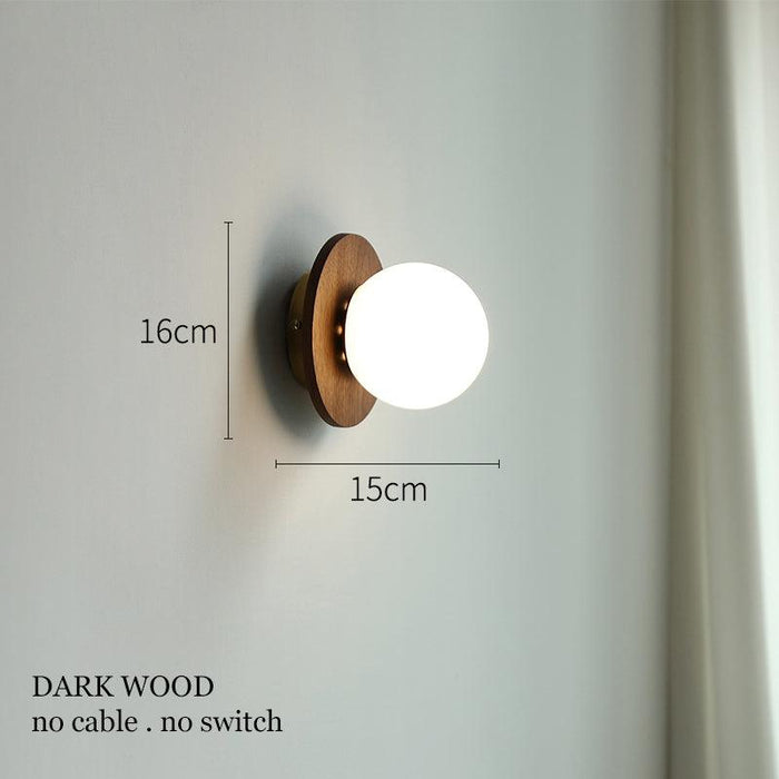 Odesa Wooden Plate Minimalist Line Wall Light.