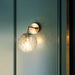 Pomelo Mid century modern Glass Ball Brass Wall Light.