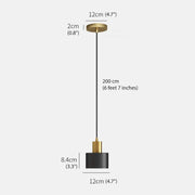 Raffles two tone black and brass pendant light-DWHOME