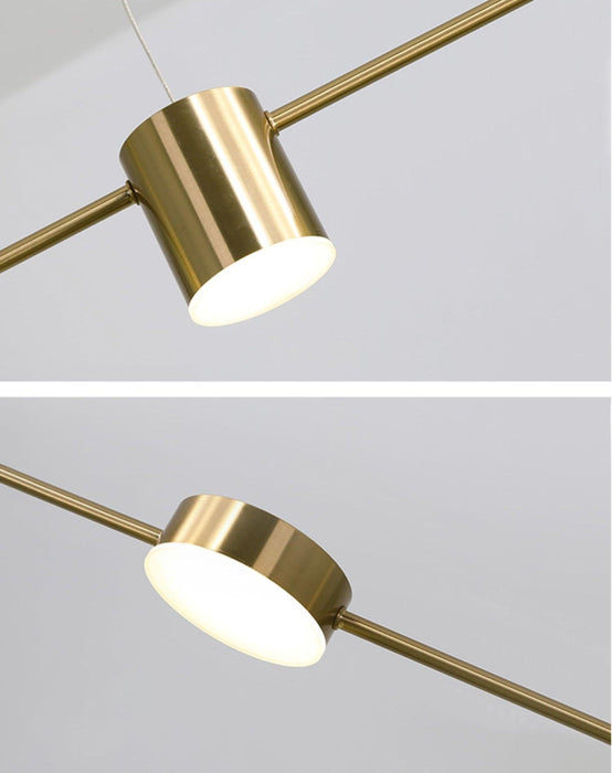 Nori Minimalist Brass Pendant Light Chandelier.