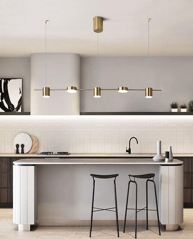 Nori Minimalist Brass Pendant Light Chandelier-DWHOME