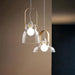 Skandi Clear Glass  Wooden Look Pendant Light.