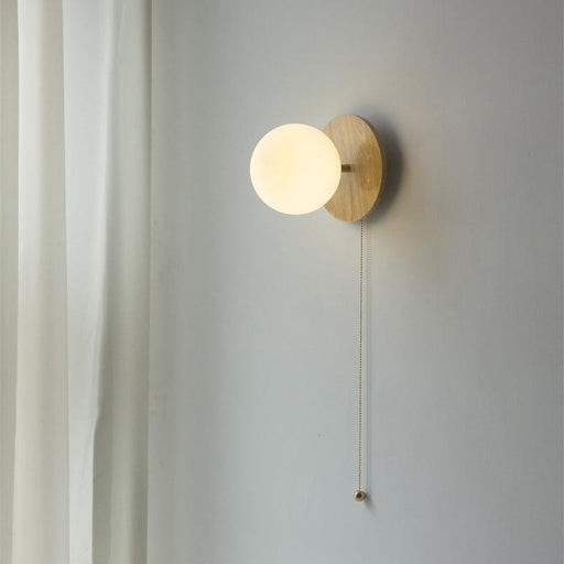 Odesa Wooden Plate Minimalist Line Wall Light.