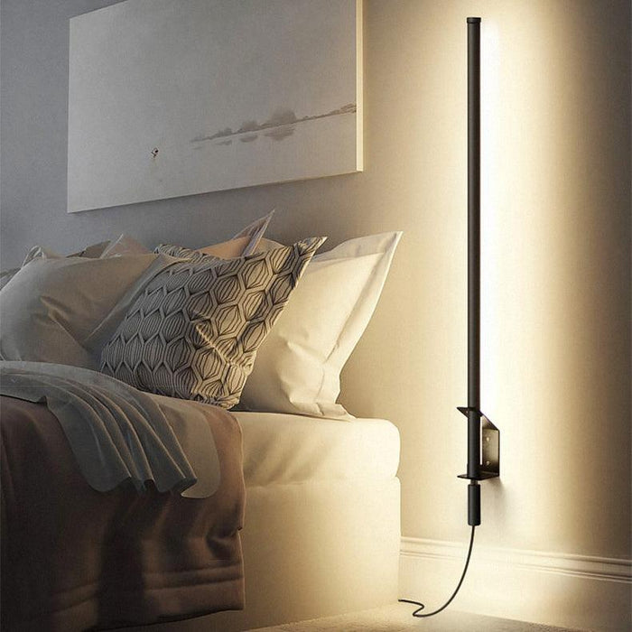 Sasaki Minimalist Line LED Wall Light With Wall Plug.