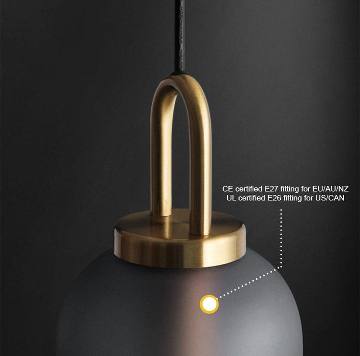 Yayoi Glass Globe Brass Fitting Pendant Light.