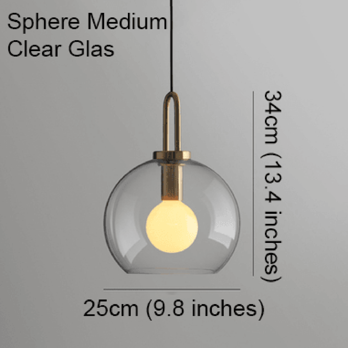 Yayoi Glass Globe Brass Fitting Pendant Light-DWHOME