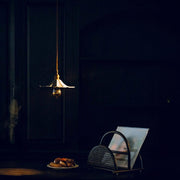 Odette Porcelain Shade Brass Fitting Pendant Light-DWHOME