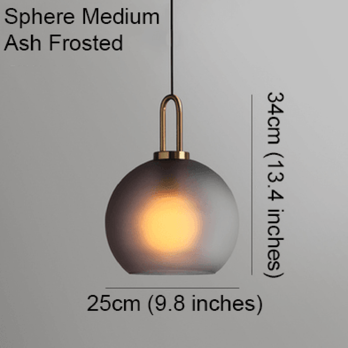 Yayoi Glass Globe Brass Fitting Pendant Light-DWHOME
