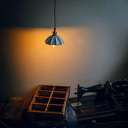 Odette Porcelain Shade Brass Fitting Pendant Light-DWHOME