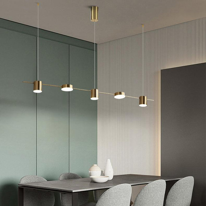 Nori Minimalist Brass Pendant Light Chandelier.