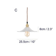 Odette Porcelain Shade Brass Fitting Pendant Light-DWHOME