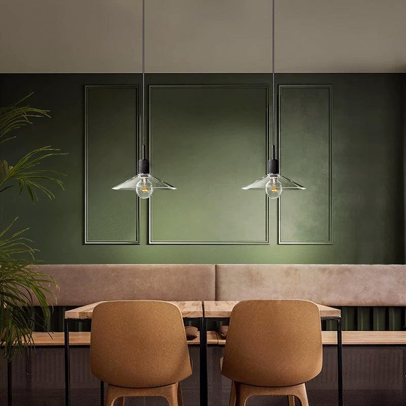 Quentin Knurled Brass Loft Pendant Light (Brass | Black)-DWHOME