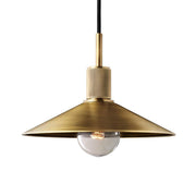 Quentin Knurled Brass Loft Pendant Light (Brass | Black)-DWHOME