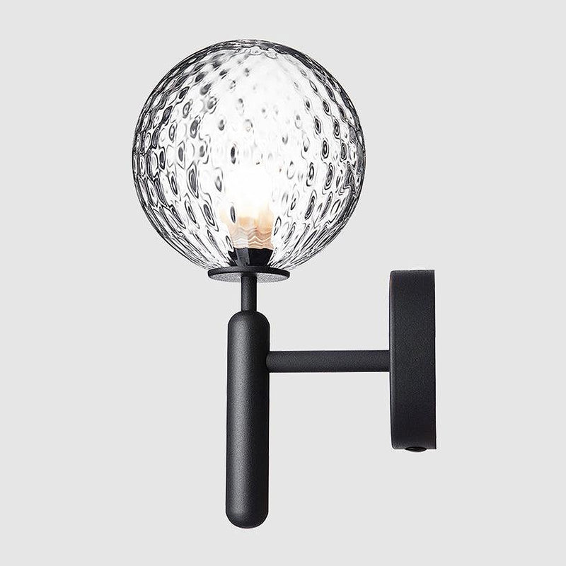 Nostra Minimalist Line Glass Globe Wall Light-DWHOME