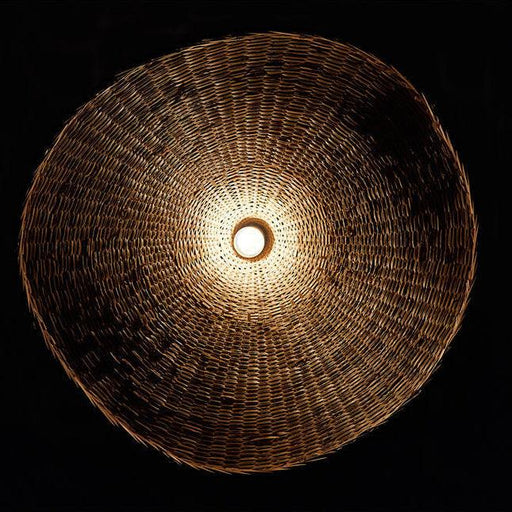 Panama Rattan Wicker Bamboo Pendant Light.