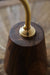 Oberon Wooden Shade Brass gooseneck arm Wall Light.