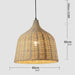 La playa rattan bamboo weave pendant light.