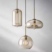 Millow Glass Shade Brass Fitting Pendant Light-DWHOME