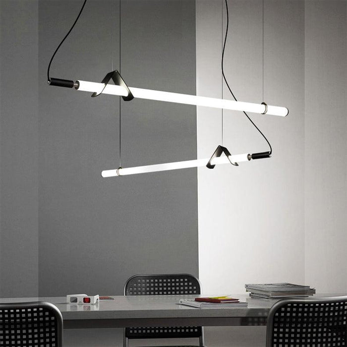 Sasaki Minimalist Linear Suspension Pendant Light.