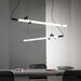 Sasaki Minimalist Linear Suspension Pendant Light.