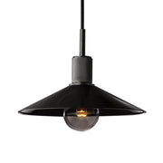 Quentin Knurled Brass Loft Pendant Light (Brass | Black)-DWHOME