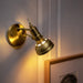 Mill House Short Arm Brass Wall Light.