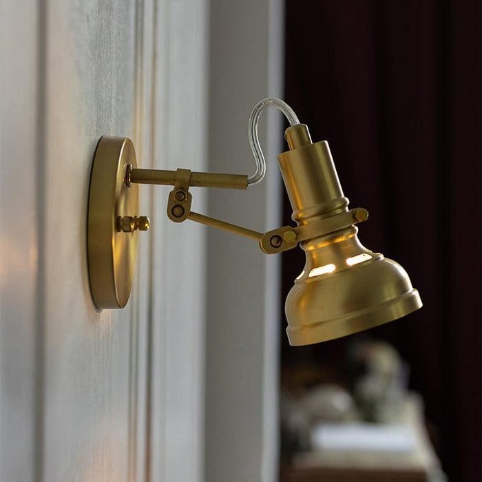 Mill House Short Arm Brass Wall Light.