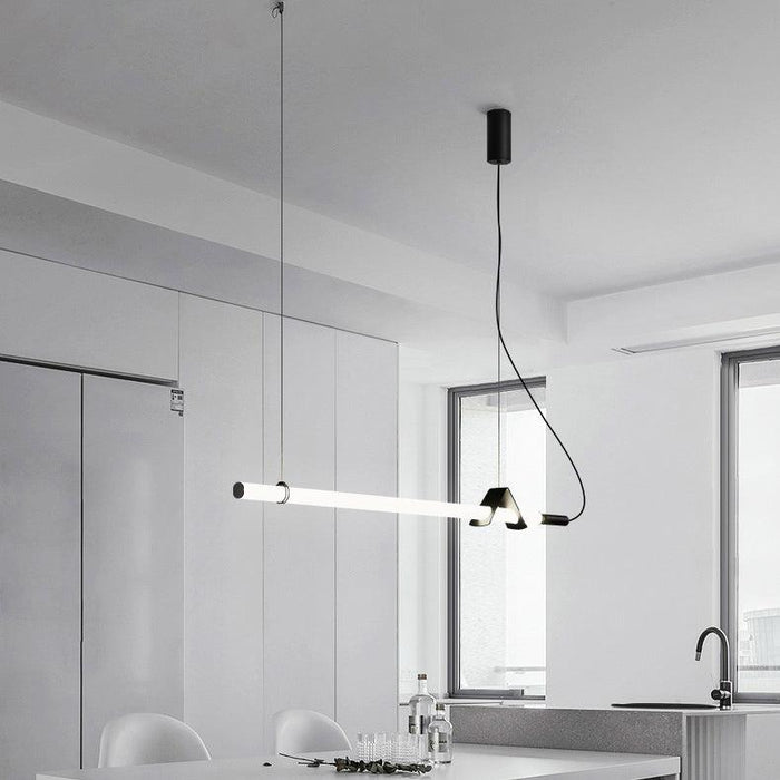 Sasaki Minimalist Linear Suspension Pendant Light.