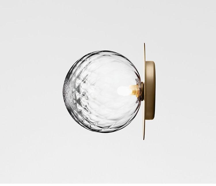 Rund Art Deco Glimmer Glass Wall Light / Ceiling Light.