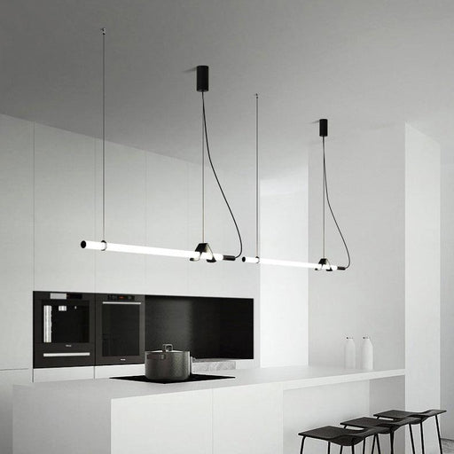 Sasaki Minimalist Linear Suspension Pendant Light.