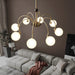 LED Modern Multi-sphere Decorative Brass Pendant Light.