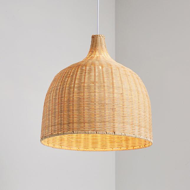 La playa rattan bamboo weave pendant light.