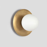 Rund Brass Plate Frosted Glass Mid Century Modern Wall Light / Ceiling Light-DWHOME
