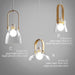 Skandi Clear Glass  Wooden Look Pendant Light.