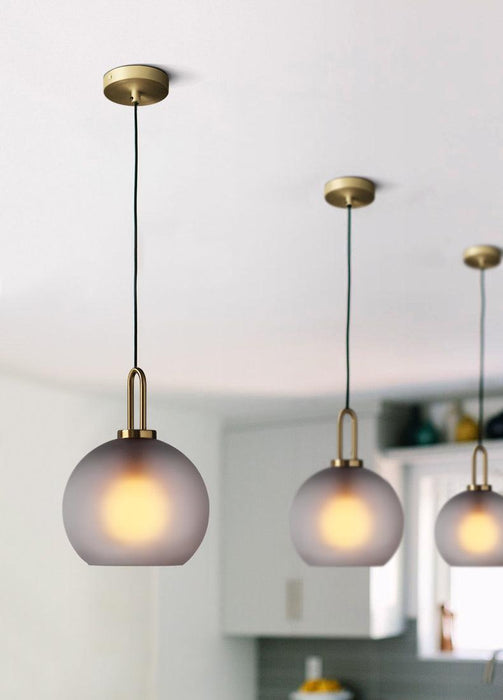 Yayoi Glass Globe Brass Fitting Pendant Light.