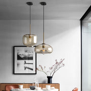 Millow Glass Shade Brass Fitting Pendant Light-DWHOME