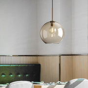 Millow Glass Shade Brass Fitting Pendant Light-DWHOME