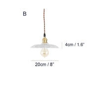 Odette Porcelain Shade Brass Fitting Pendant Light-DWHOME