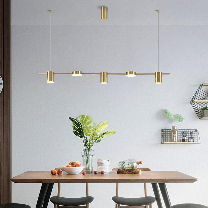 Nori Minimalist Brass Pendant Light Chandelier.