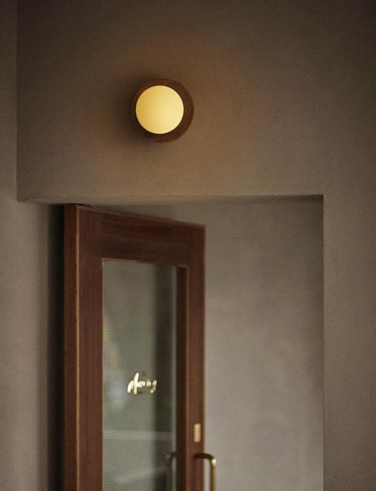 Kato Wooden Plate Japandi Wall Light.