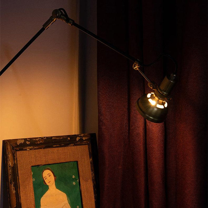 Mill House Long Arm Brass Wall Light-DWHOME