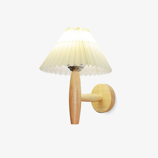 Oak Pleated Wall Light.