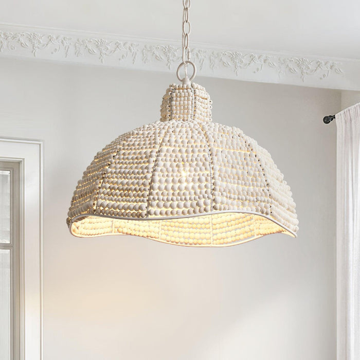 Obispo Wood Beads Pendant Lamp.