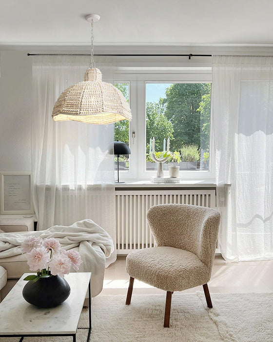 Obispo Wood Beads Pendant Lamp-DWHOME