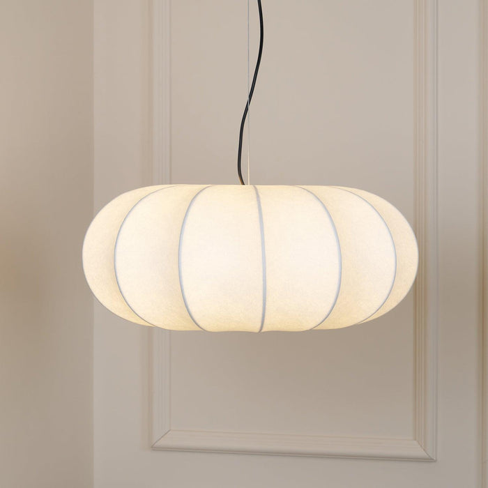 Oblate Silk Pendant Lamp-DWHOME