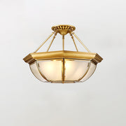 Bowl Shaped Brass Ceiling Lamp-DWHOME