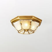 Bowl Shaped Brass Ceiling Lamp-DWHOME