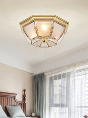 Bowl Shaped Brass Ceiling Lamp-DWHOME