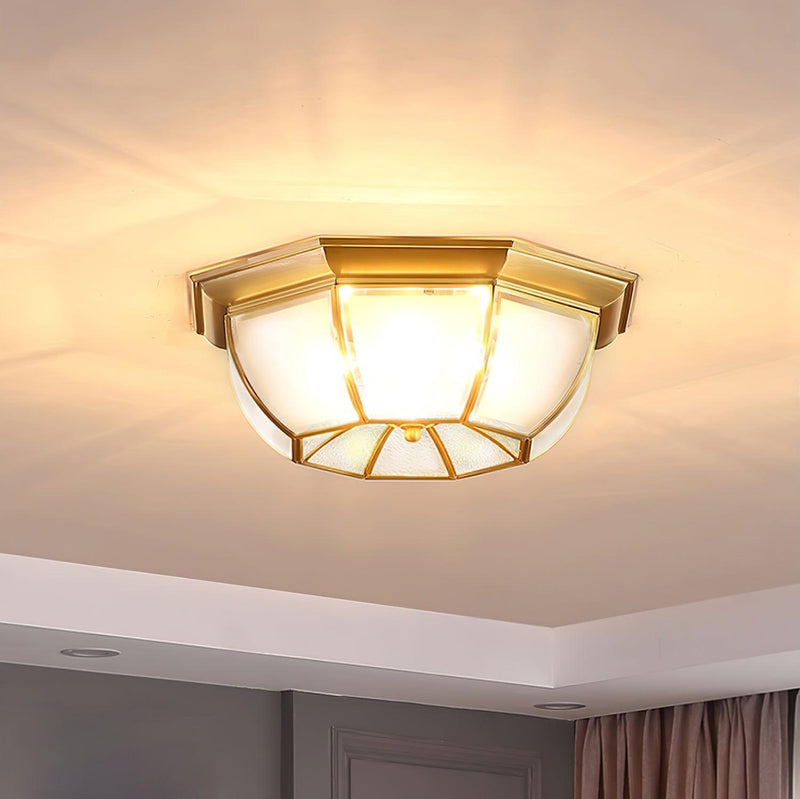 Bowl Shaped Brass Ceiling Lamp-DWHOME